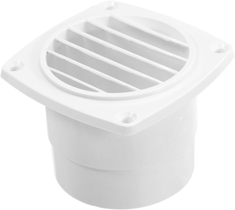 ABOOFAN Plastic Camper Vent Cover with Louvered Air Exhaust, White Rv Roof Vent Cap for Marine and Motorhome Bathroom Kitchen Ventilation - Image 1