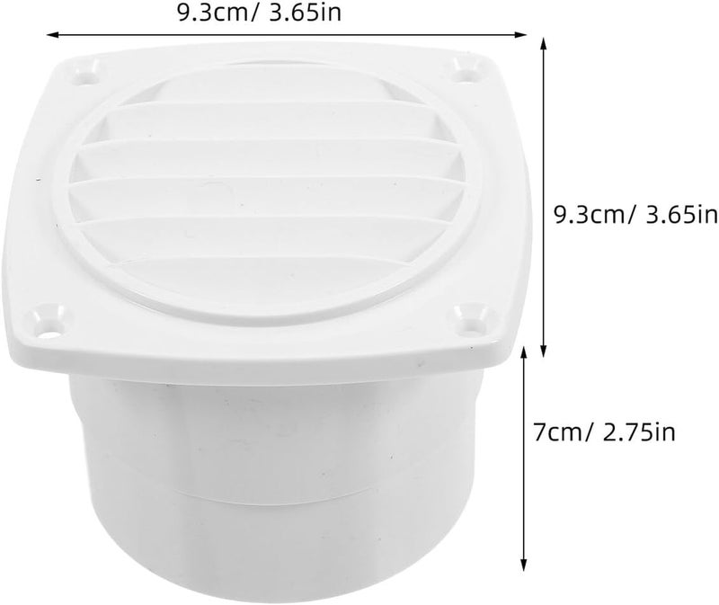 ABOOFAN Plastic Camper Vent Cover with Louvered Air Exhaust, White Rv Roof Vent Cap for Marine and Motorhome Bathroom Kitchen Ventilation - Image 2
