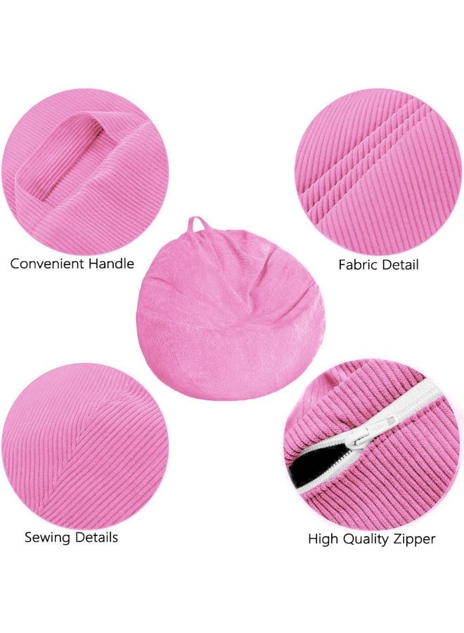 Kisoy Kisoy Bean Bag Chair (No Filler), Ultra Soft Premium Corduroy Bean Bag Covers Extra Sturdy Zipper and Double Suture for Organizing Children Plush Toys or Memory Foam, for Kids and Adults - Image 4