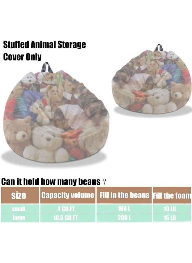 Kisoy Kisoy Bean Bag Chair (No Filler), Ultra Soft Premium Corduroy Bean Bag Covers Extra Sturdy Zipper and Double Suture for Organizing Children Plush Toys or Memory Foam, for Kids and Adults - Image 3