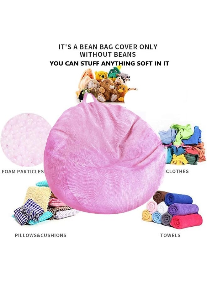Kisoy Kisoy Bean Bag Chair (No Filler), Ultra Soft Premium Corduroy Bean Bag Covers Extra Sturdy Zipper and Double Suture for Organizing Children Plush Toys or Memory Foam, for Kids and Adults - Image 5