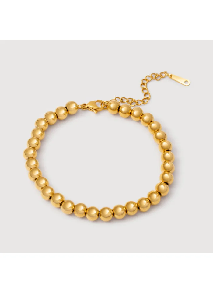 noya 18K Gold Plated Emas Gold Beaded Bracelet