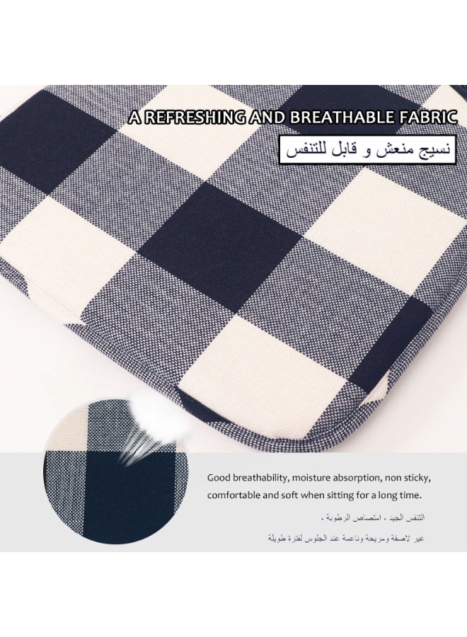 Foam Chair Cushions for Dining Chairs Set of 2, Non Slip Kitchen Chair Pads, 43x41x3 cm, Indoor Dining Chair Cushions with Ties, U-Shaped Seat Cushions for Kitchen Chairs - Image 5