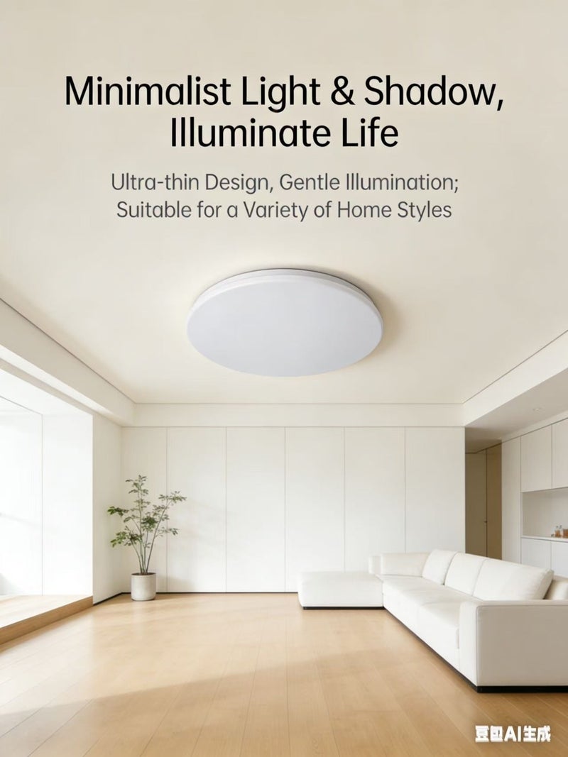 Bear Round Milky White LED Ceiling Light 50cm 100W with Three Light Colours - Image 2