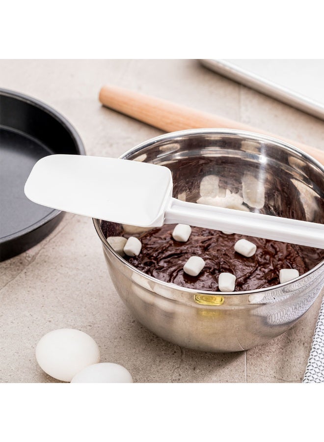 Restaurantware Met Lux 10 Inch Rubber Spatula, 1 Spoon Baking Spatula - Flexible, Dishwashable, White Rubber Cooking Spatula, Heat-Tolerant, Use For Mixing Or Scraping During Baking - Image 3