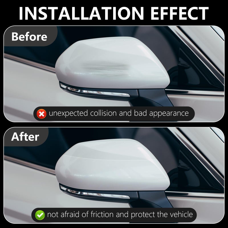 DGSL Car Door Edge Guards Door Sill Protector, 2.7In x 33Ft 5D Carbon Fiber Car Wrap Film, Vinyl Automotive Wrap Film Anti-Collision Fits for Most Vehicles (Transparent) - Image 5