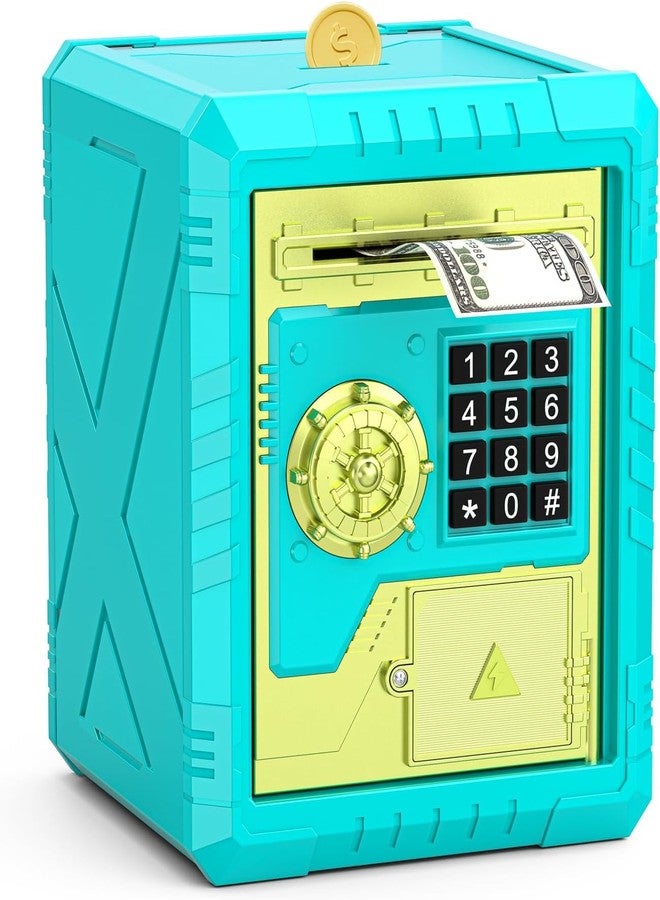 Mummy Please Musical Money Safe Kids Piggy Savings Bank【Pack of 1】【】 (Tijori Green) - Image 1