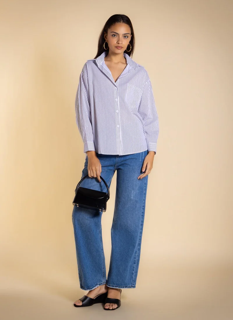 شايبس LIGHTWEIGHT STRIPED COTTON SHIRT