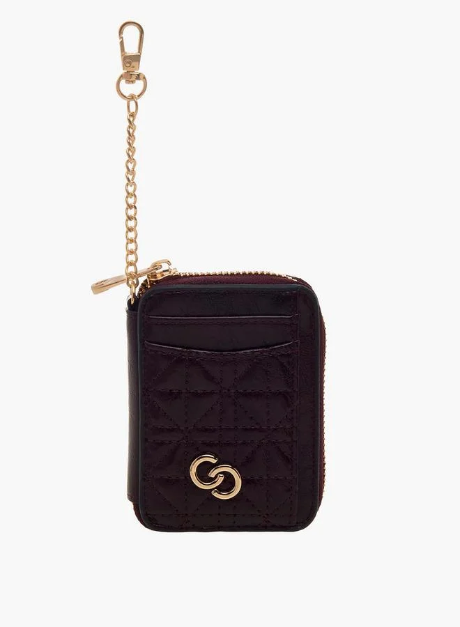 سيليست محفظة مبطنة بسحاب مع لمسة سلسلة