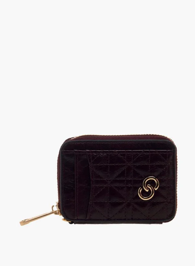 سيليست محفظة مبطنة بسحاب مع لمسة سلسلة