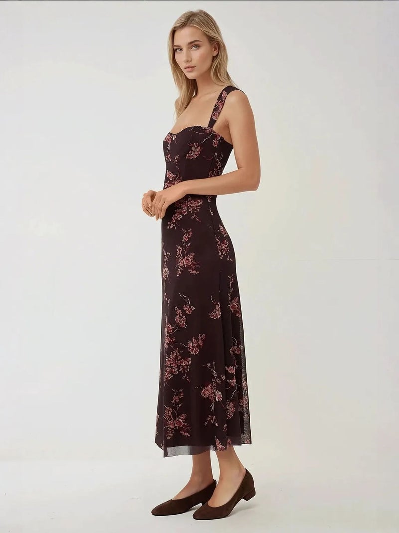 HICCUP Patterned Maxi Dress with Heart Collar - Image 4