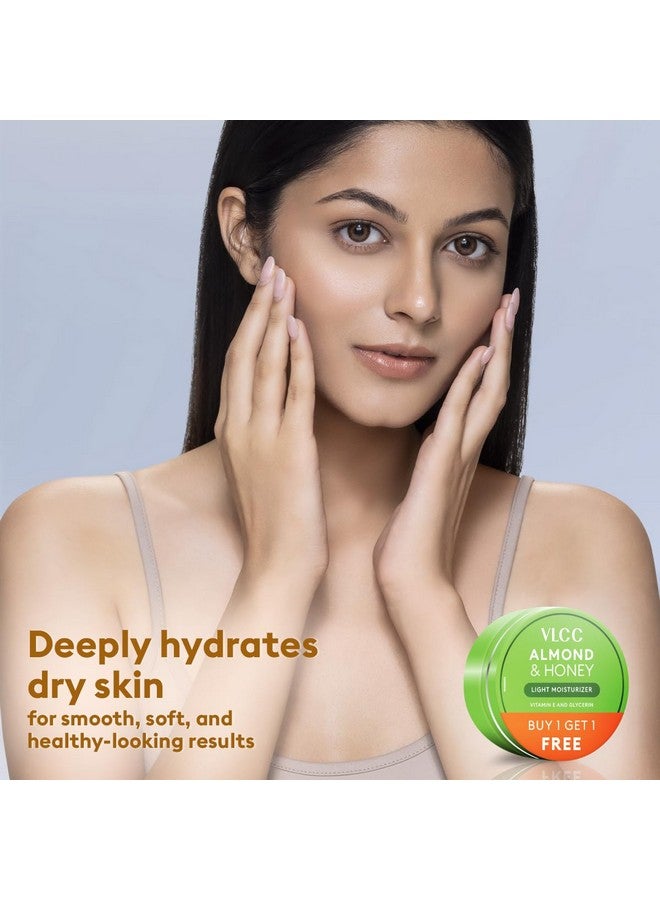 VLCC Almond and Honey Face Moisturizer - 200g + 200g Pack | Buy One Get One | Deep Hydration for Dry Skin, Non-Greasy Formula with Natural Ingredients for Soft and Smooth Skin - Image 3