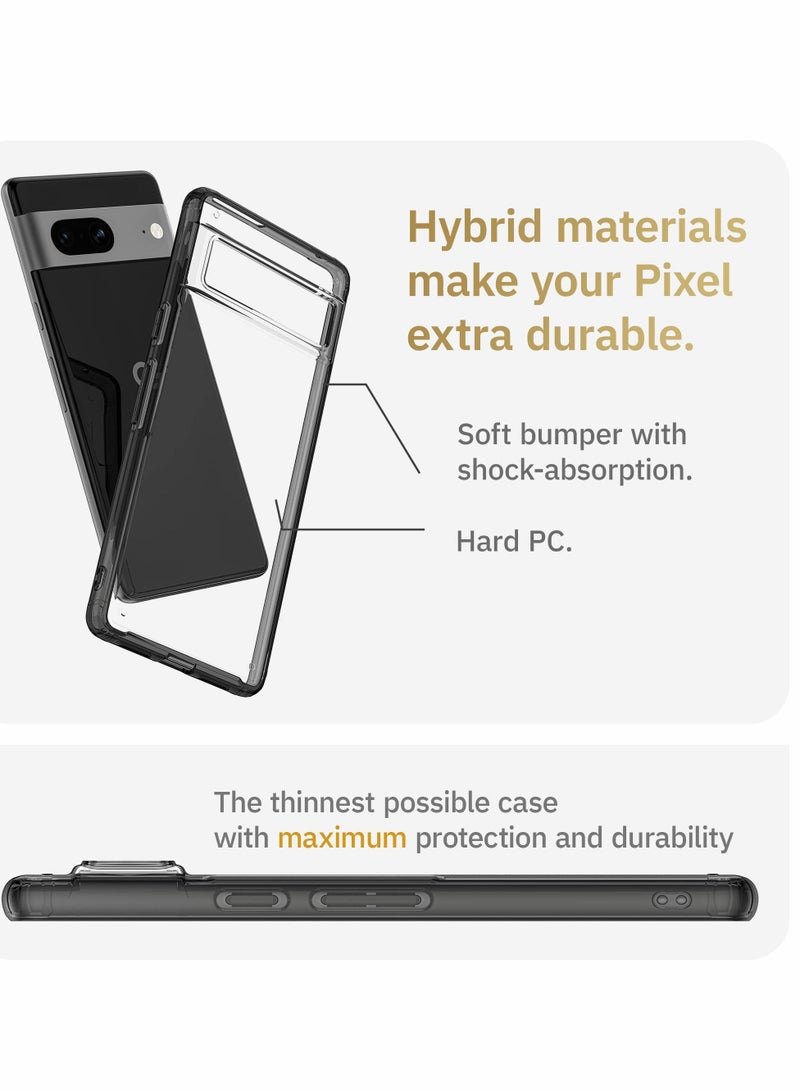 SYOSI Black Crystal Clear for Pixel 7 Case, Ultra Slim Black Crystal Clear Case [Shockproof with AirbagCorner Technology & mmWave 5G Window] for Google Pixel 7 Phone Case - Image 3