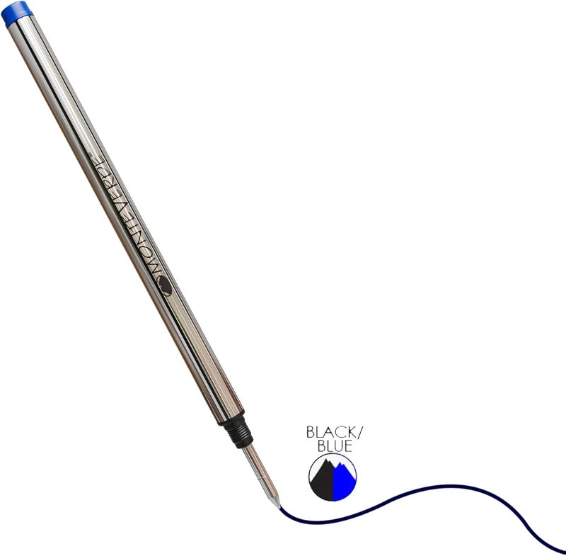 Monteverde USA Rollerball Refill to Fit Montblanc Rollerball Pens - Fine Point, Blue/Black (2 Pack) (M222BB) - Image 3