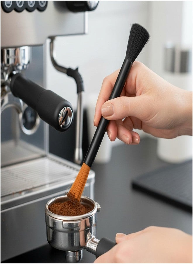 Azefnuhk Coffee Grinder Cleaning Brush, Double Head Espresso Brush, Barista Dusting Brushes with Nylon Bristles, Aluminum Handle Grinder Cleaning Tool for Home Kitchen Coffee Machine Clean - Image 5