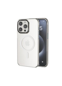 Mezone iPhone 14 Pro Max Clear MagSafe Phone Case, Shock Absorbing, Anti Scratch & Anti-Yellowing Case White  - Image 1