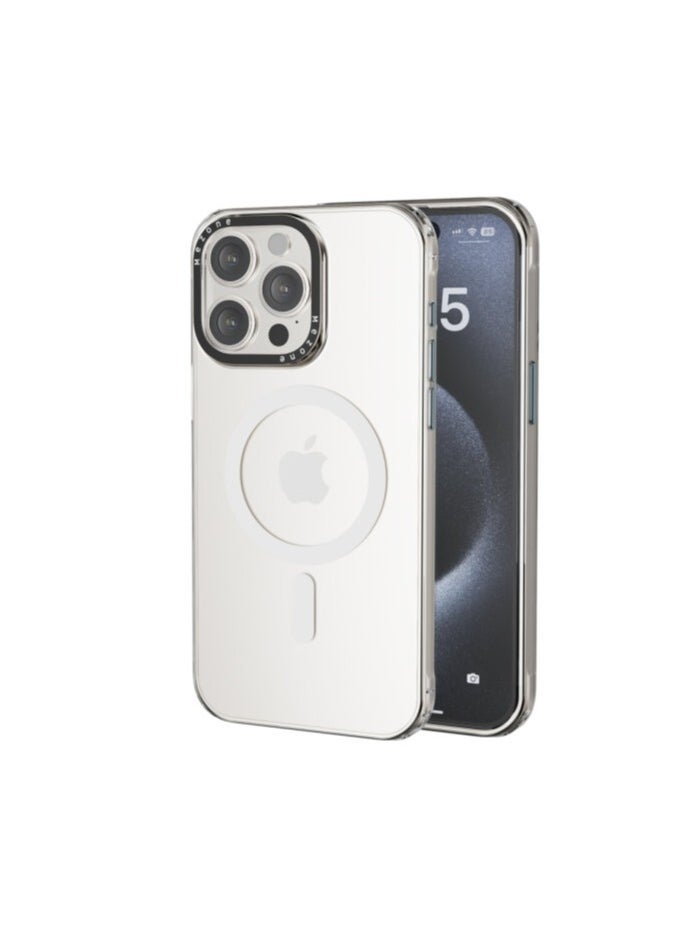 Mezone iPhone 14 Pro Max Clear MagSafe Phone Case, Shock Absorbing, Anti Scratch & Anti-Yellowing Case White  - Image 1