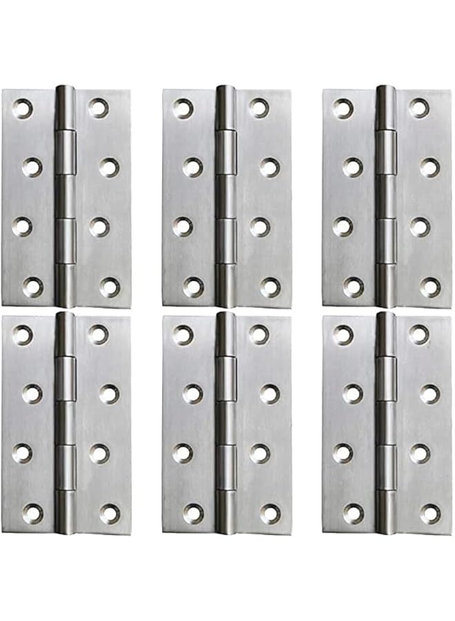 promass 6Pcs Folding Butt Hinges- Inner Door Butt Hinge with Mounting Screws for Cupboard, Cabinet, Windows, Jewellery Box Home Furniture Hardware Cabinets-4Inch…