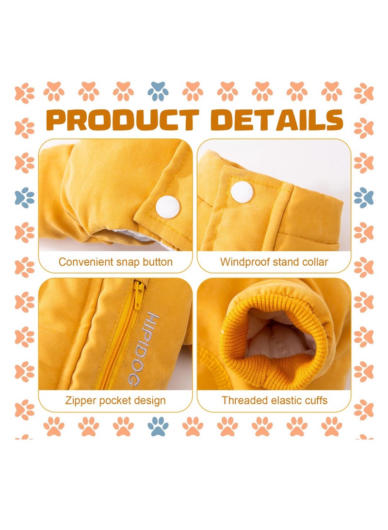 SYOSI Dog Winter Coat, Warm Winter Jumper Sweater Soft Sweatshirt for Cold Weather Soft and Warm for the Animal and Easy to Wear Puppy Winter Apparel Outdoor Clothes Dog Cat Cosy Coat for Small Dogs  - Image 4