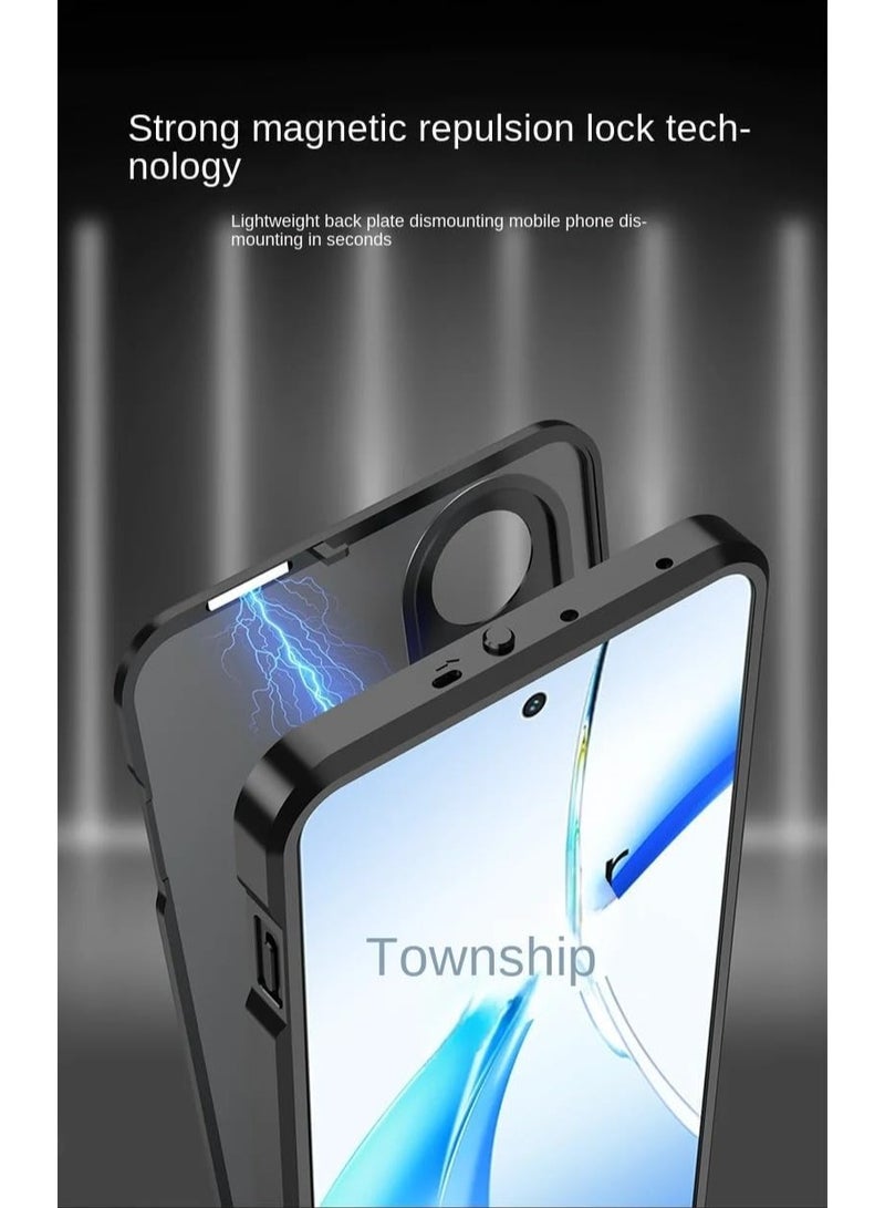 general Case Compatible with OnePlus Nord CE4 Case, Premium Metal Frame Detachable Back Cover Luxury Magnetic Metal Shockproof Protective Cover for OnePlus Nord CE4 - Image 4