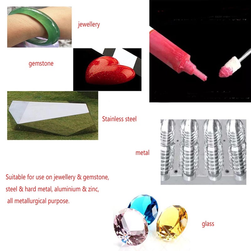Preamer 7pcs Diamond Paste Polishing Compound, Glass Metal Aluminum Jewelry Buffing Compound Polish Lapping Compound Scratch Remover, Grits 1000# 10000# - Image 3