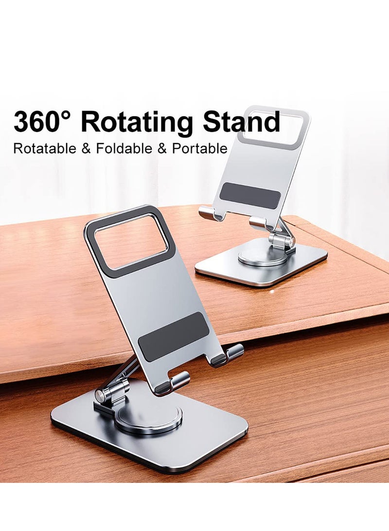 KASTWAVE Tablet Stand, Rotatable and Foldable ipad Stand, Update Tablet Stand Portable iPad Holder for Desk, Compatible with 4.7-12 Inch Tablets and Smartphones, Grey - Image 5
