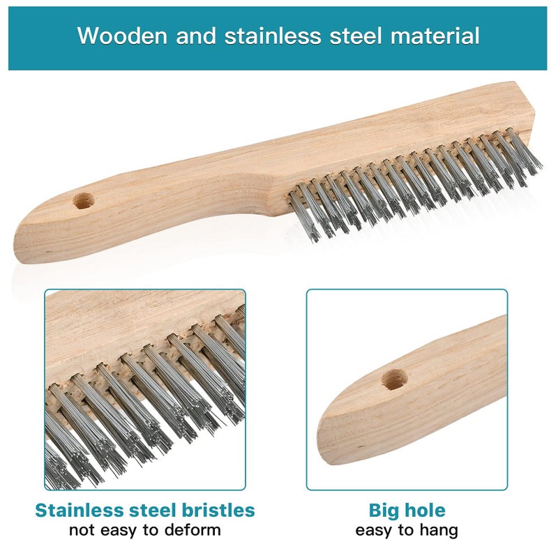 Worldity 4-Piece Welding Slag Removal Tool Set - 10 Inch Chipping Hammer with Coil Spring Handle, Multi-Functional Pliers, Wire Brush, Welding Gloves - Image 4