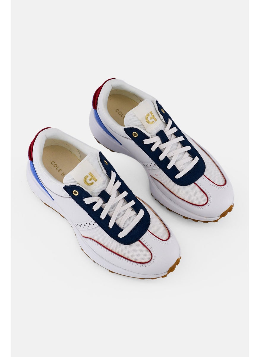 COLE HAAN Women Lace Up Casual Sneaker, White  - Image 2