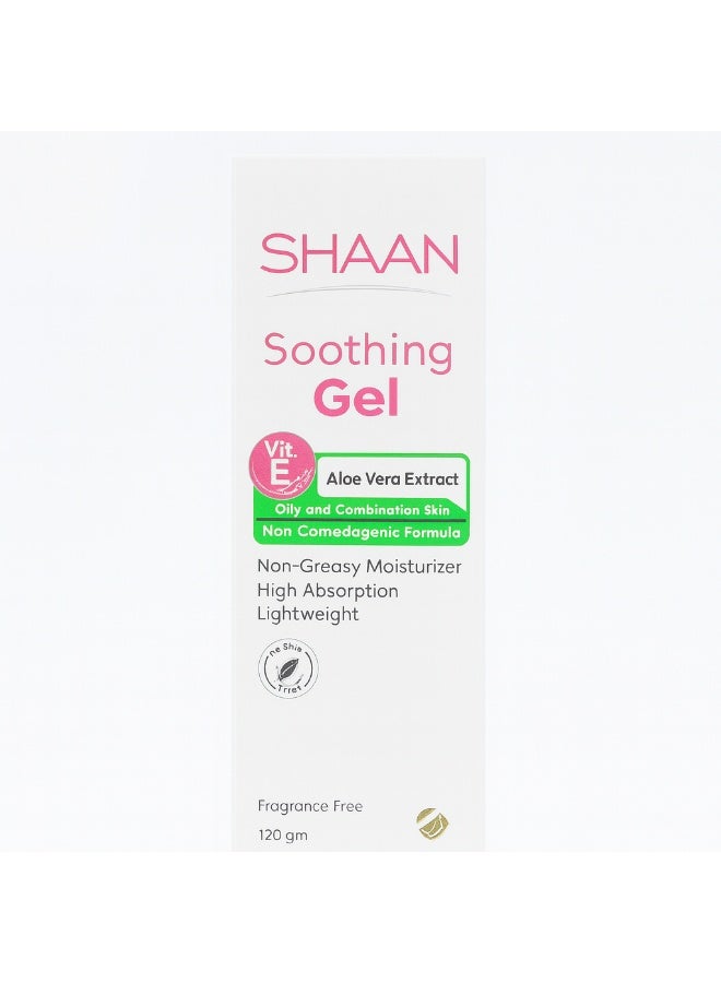 شان جل المرطب Shaan Soothing Gel 120ml ترطيب عميق وراحة فورية للبشرة الدهنية والمختلطة - Image 1