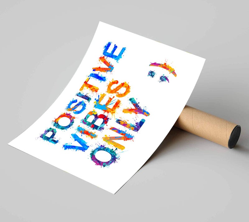 5 Ace Positive Vibes only |motivaional,inspirational poster for room,gym,offices(size: 12x18 inch),multicolor - Image 1