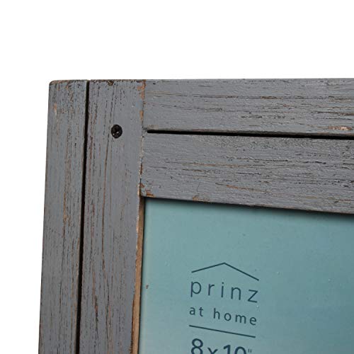 Prinz Homestead 8-Inch by 10-Inch Rustic Wood Picture Frame in Distressed Gray Finish, Two-Way Easel, Can Be Wall-Mounted - Image 3