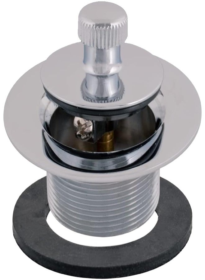 Eastman EZ-FLO Lift-n-Turn Bath Drain Assembly Kit, 1-3/8 in. x 16 Fine Thread, 2-7/8 in. OD Flange, 5/16 in. Tapped Zinc Body, Chrome Plated, 35231 - Image 1