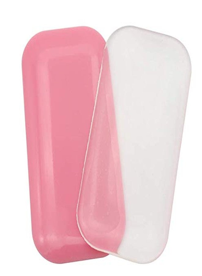 DNHCLL 2 PCS Reuseable Eye Lashes Pads Pallet Stand, Rectangle Soft Silicone Eyelash Extension Pad Eye Lash Glue Stand Tray Holder(Pink and Clear) - Image 1