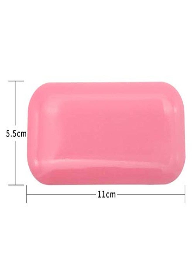 DNHCLL 2 PCS Reuseable Eye Lashes Pads Pallet Stand, Rectangle Soft Silicone Eyelash Extension Pad Eye Lash Glue Stand Tray Holder(Pink and Clear) - Image 2