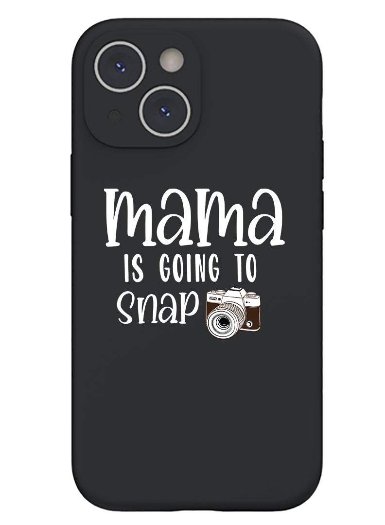 Theodor Protective Slim Fit Case Liquid Silicone Cover with Full Body Protection Anti-Scratch Shockproof Case For iPhone 13 Black  - Mickey - Image 1