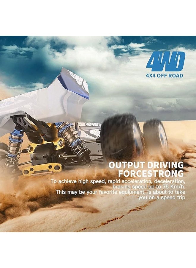 WLtoys 124017 V2 1/12 Brushless Motor Off-Road Car High Speed RC Crawler 2.4GHz Racing Car 75km/h 4WD RTR Metal Chassis  Desert Four-wheel Drive Truck  for Adult&Kids Hobby Upgraded - Image 1