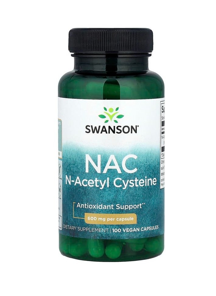 SWANSON Nac N-Acetyl Cysteine 600 mg 100 Caps - Image 1
