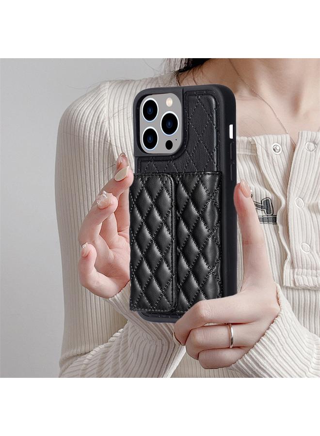S-TOP Case For iPhone 14 Pro Horizontal Wallet Rhombic Leather Phone Case - Image 2