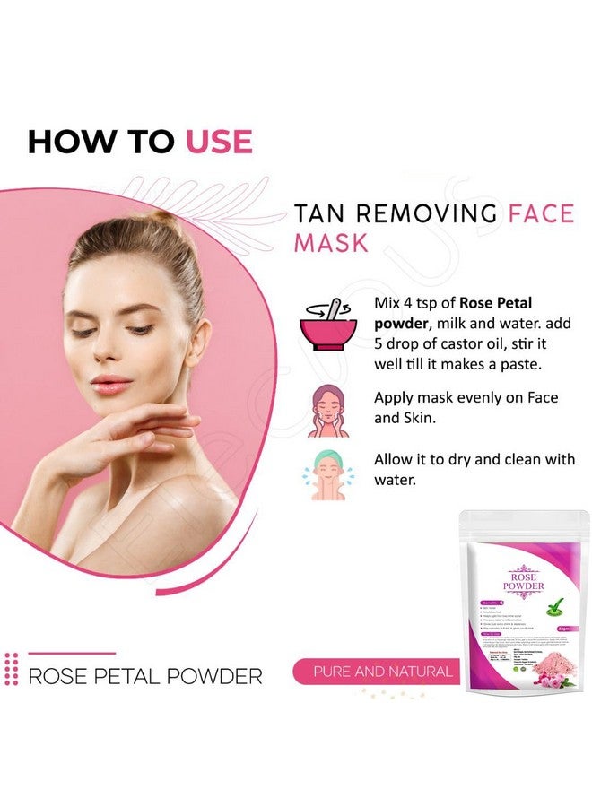 100% Herbal Rose Petals Powder and Multani Mitti Powder - Combo Pack(50 g EACH) - Image 2