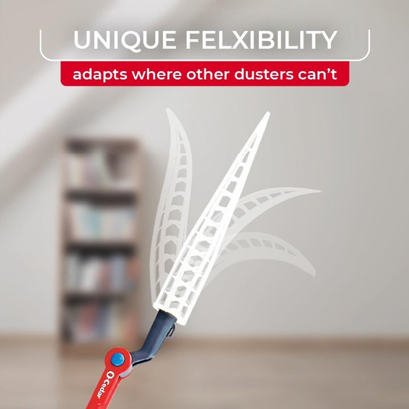 o cedar O-Cedar Flex & Catch Heavy Duty Dusting Kit with 15 Disposable Duster Refills | New & Improved Model | Extendable 3 Ft Handle with Stay-On Duster Hook | Traps 3X More Dust Than Feather Dusters - Image 4
