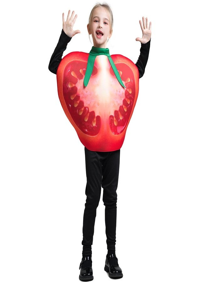 DSplay Kids Tomato Costume Food Halloween Costumes Red - Image 3