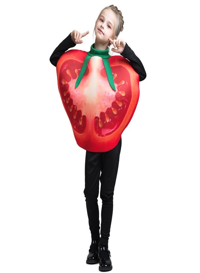 DSplay Kids Tomato Costume Food Halloween Costumes Red - Image 4