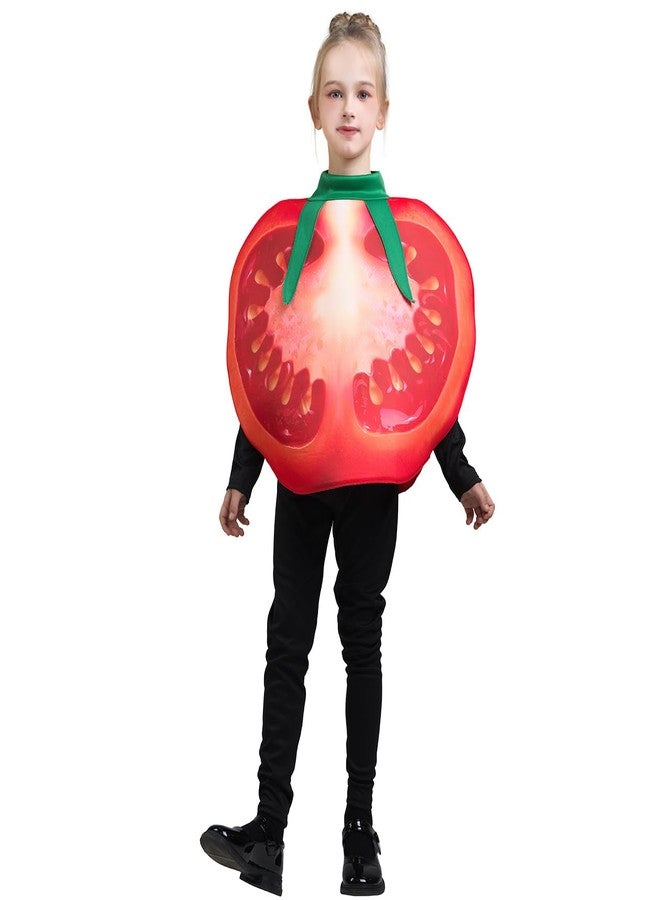 DSplay Kids Tomato Costume Food Halloween Costumes Red - Image 1