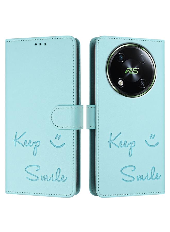 erorex Case For itel RS4 S666LN Smile Embossing RFID Leather Phone Case - Image 3