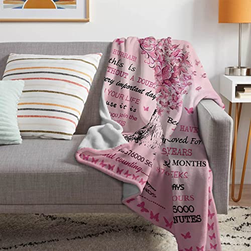 Gevuto 10 Year Old Girl Birthday Gifts, 10th Birthday Decorations for Girl, Best Double Digits Birthday Gifts for 10 Year Old Girls, Teen Girl Gifts Throw Blankets 50"X60" - Image 4