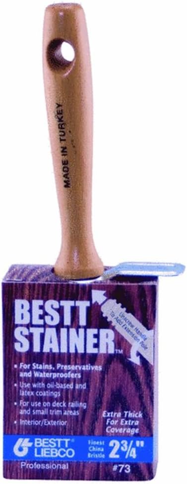 Bestt Liebco Bestt Stainer 234 in W Flat White China Bristle Paint Brush