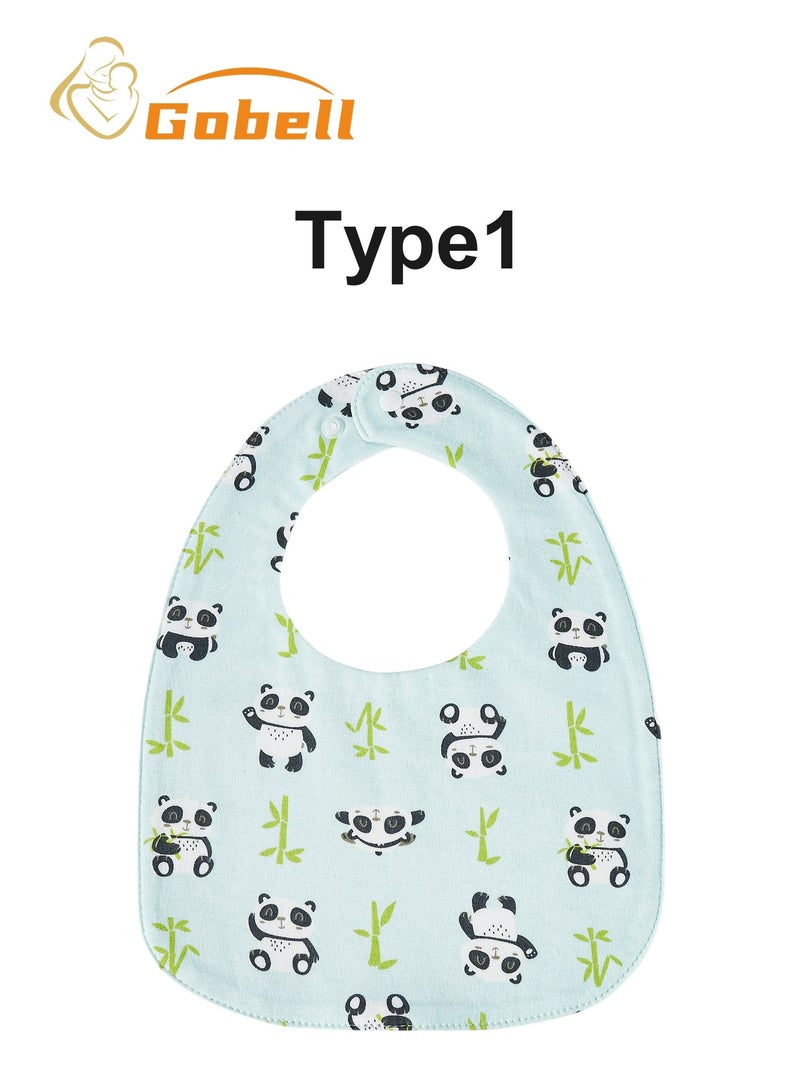 Gobell 3pcs Baby Bibs Skin-friendly Drool Bibs for 0-3 Years Old Toddler - Image 2