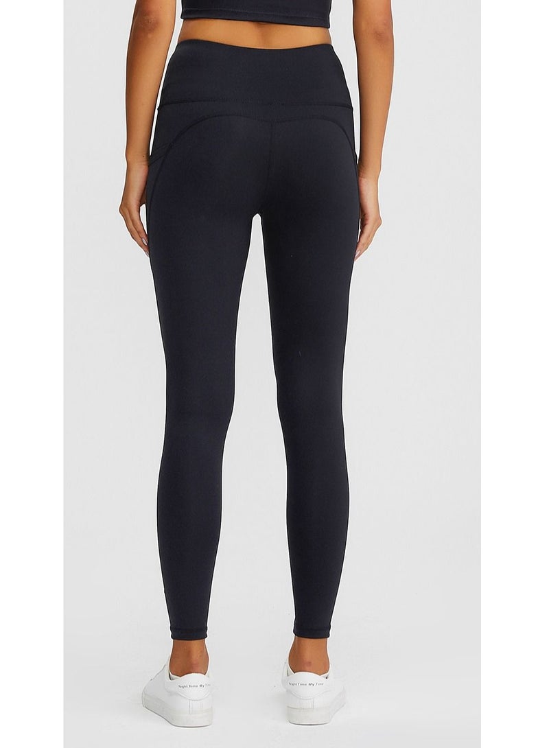 Loquat Solid Stretch Yogo Pants Black - Image 2