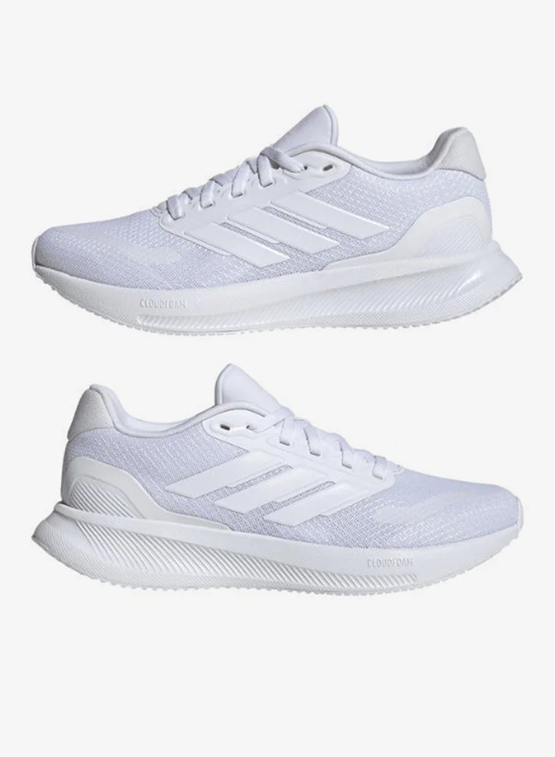اديداس حذاء ران فالكون 5 نسائي أبيض للجري مقاس 3.5