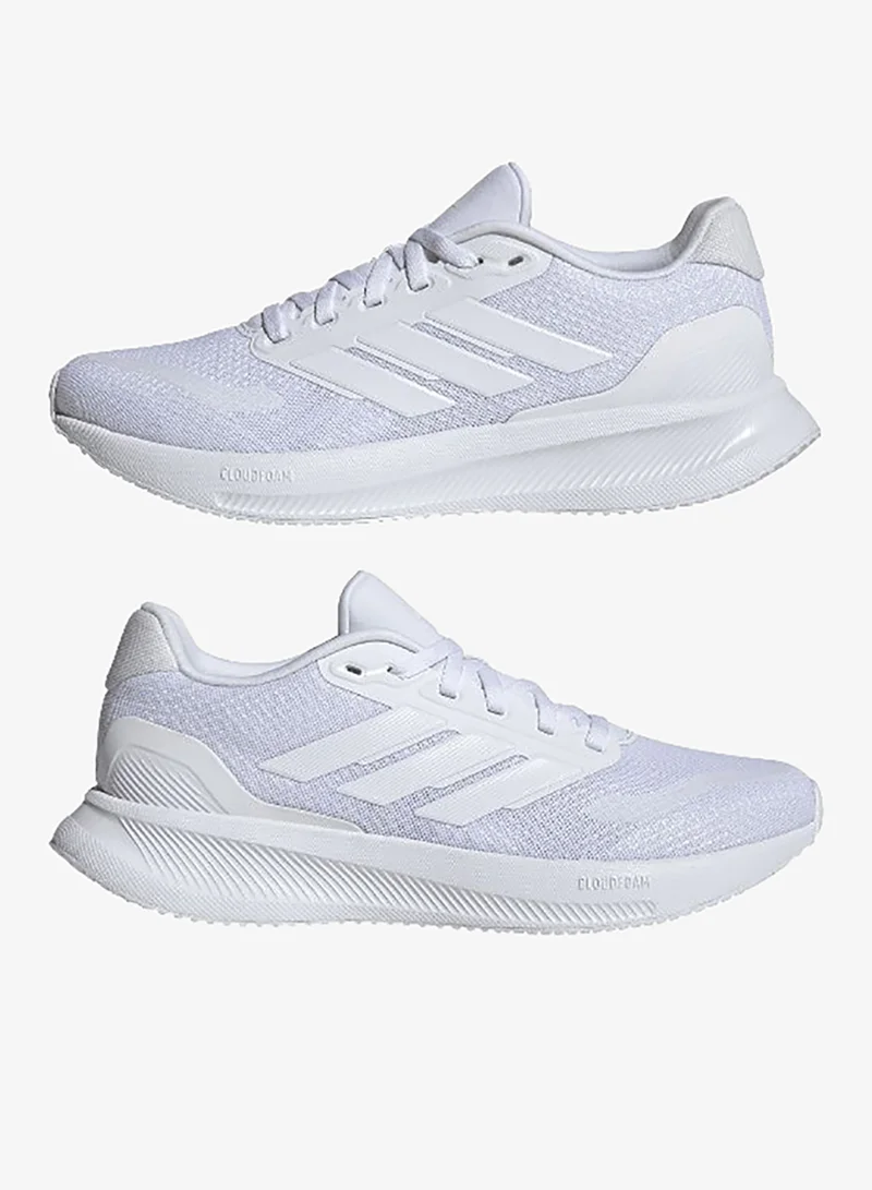 اديداس حذاء ران فالكون 5 نسائي أبيض للجري مقاس 3.5